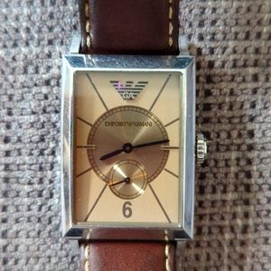 Emporio Armani Watch Leather Strap